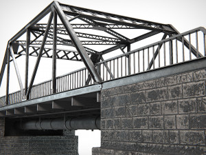 Aged Metal Bridge PBR 3Dモデル