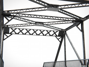 Aged Metal Bridge PBR 3Dモデル