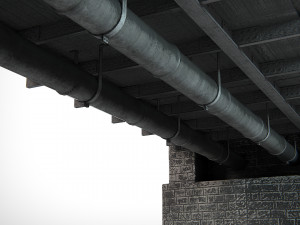 Aged Metal Bridge PBR 3Dモデル