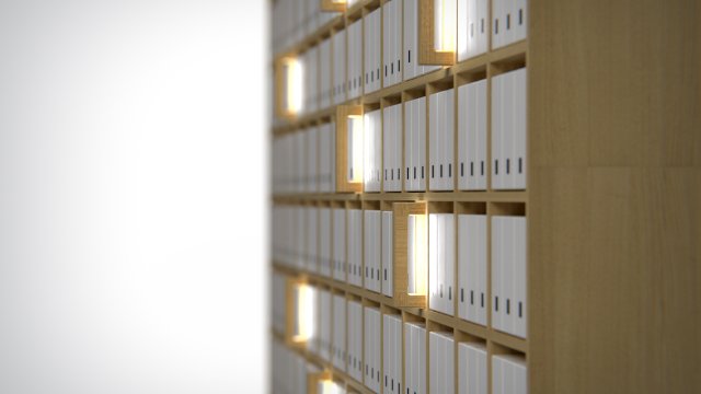 Archive Shelving PBR Modelo 3D .c4d .max .obj .3ds .fbx .stl .blend 
