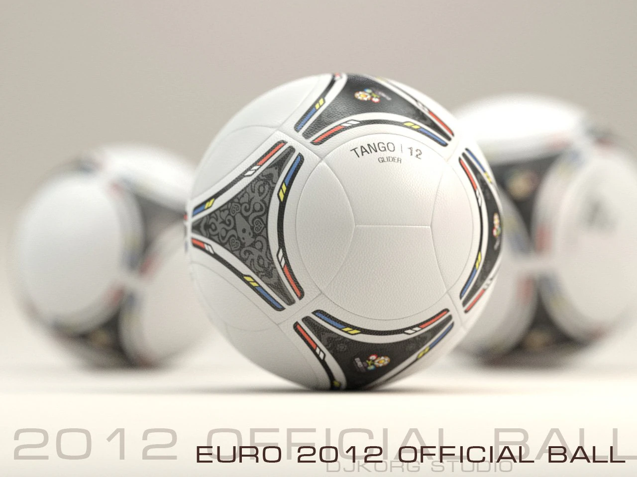 euro 2012 soccer ball 3D Model .c4d .max .obj .3ds .fbx .stl .blend 