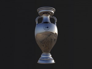 soccer trophy 2016 france 3Dモデル