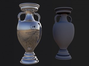 soccer trophy 2016 france 3Dモデル