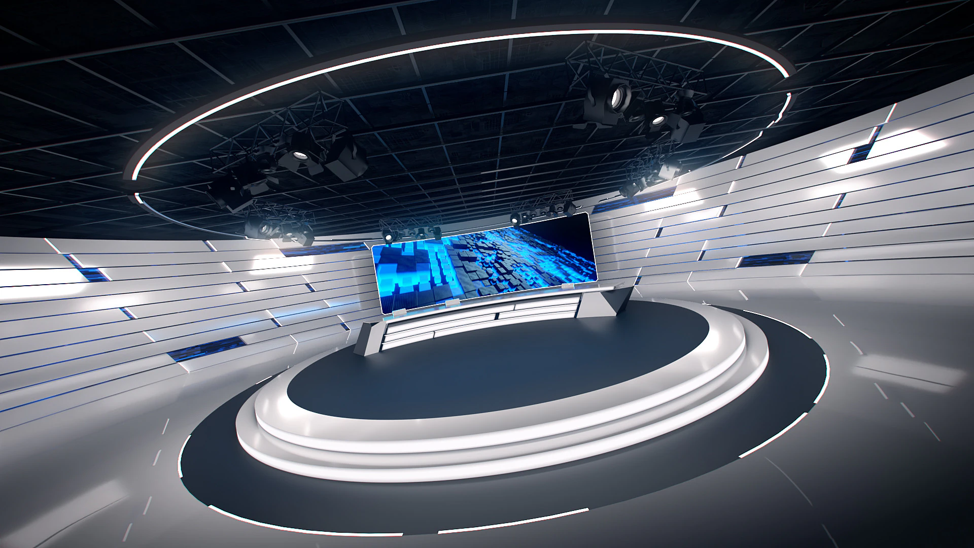 Virtual Studio 35 PBR 3D Model .c4d .max .obj .3ds .fbx .stl .blend