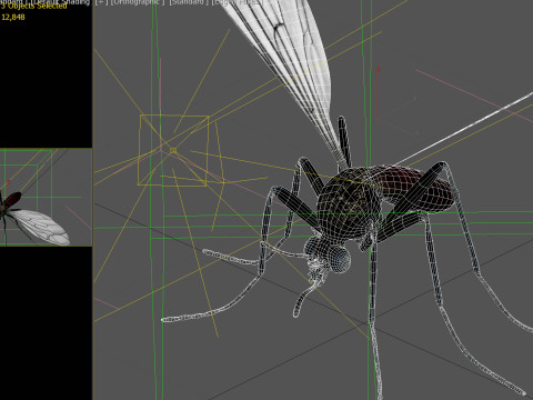 Mosquito PBR Modelo 3D
