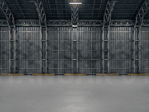 格納庫01 PBR 3Dモデル