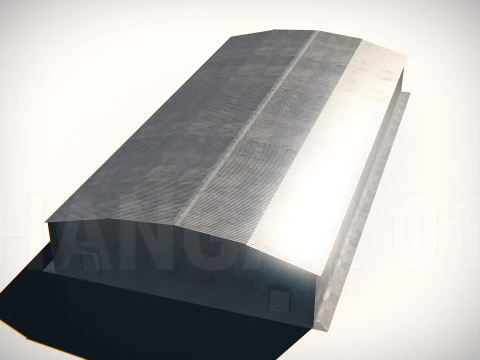 格納庫01 PBR 3Dモデル