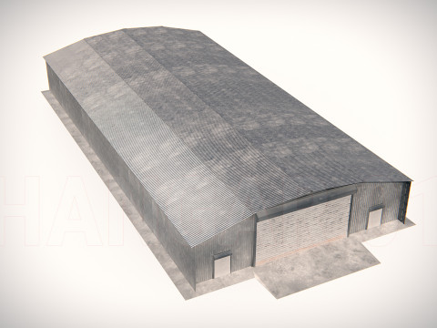 Hangar 01 PBR 3D Model