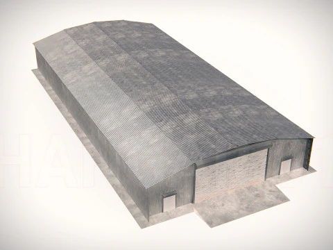 格納庫01 PBR 3Dモデル