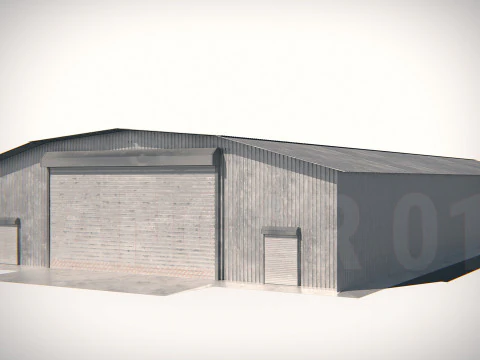 格納庫01 PBR 3Dモデル