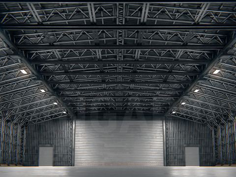 Hangar 01 PBR 3D Model