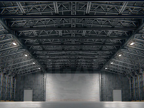 格納庫01 PBR 3Dモデル