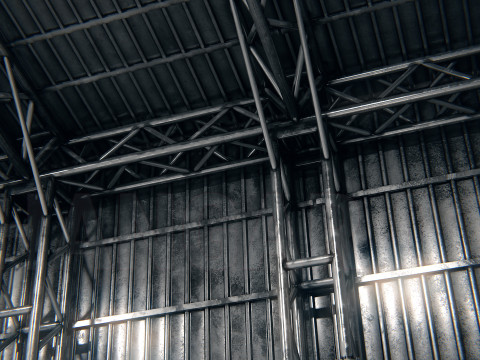 Hangar 01 PBR 3D Model