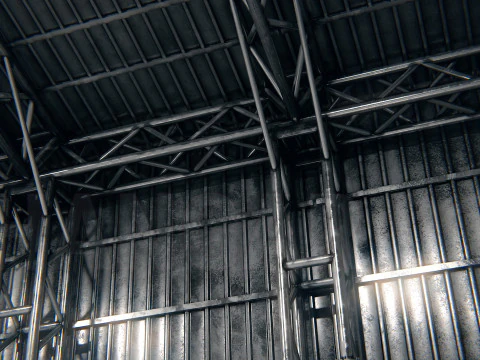 格納庫01 PBR 3Dモデル