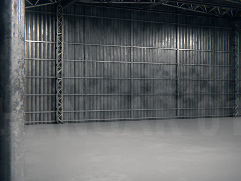 格納庫01 PBR 3Dモデル