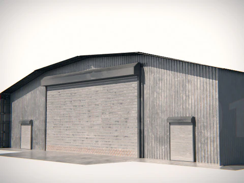 格納庫01 PBR 3Dモデル