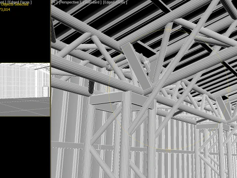 格納庫01 PBR 3Dモデル
