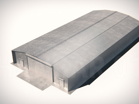 Hangar 01 PBR 3D Model