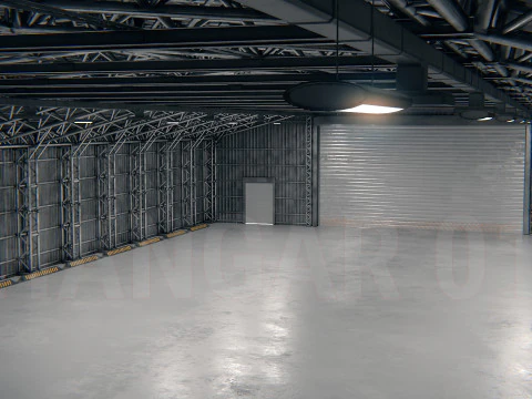 格納庫01 PBR 3Dモデル