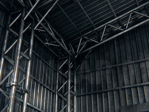 格納庫01 PBR 3Dモデル