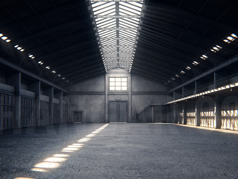Hangar 02 PBR Modelo 3D