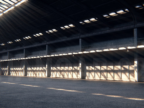 Hangar 02 PBR Modelo 3D