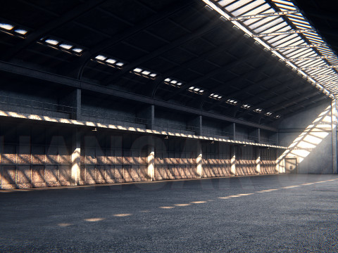 Hangar 02 PBR Modelo 3D