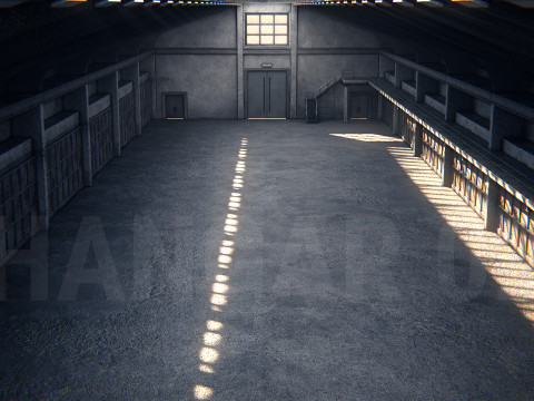 Hangar 02 PBR Modelo 3D