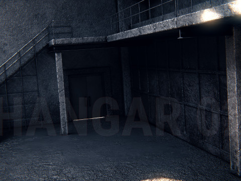 Hangar 02 PBR Modelo 3D