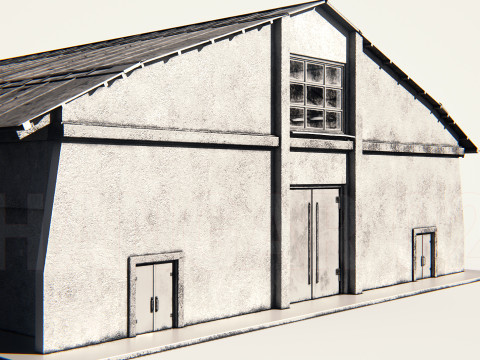 Hangar 02 PBR Modelo 3D