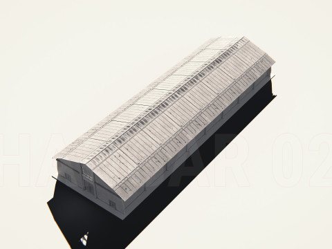 Hangar 02 PBR Modelo 3D