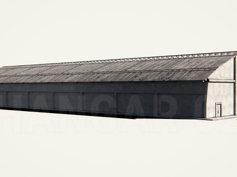 Hangar 02 PBR Modelo 3D