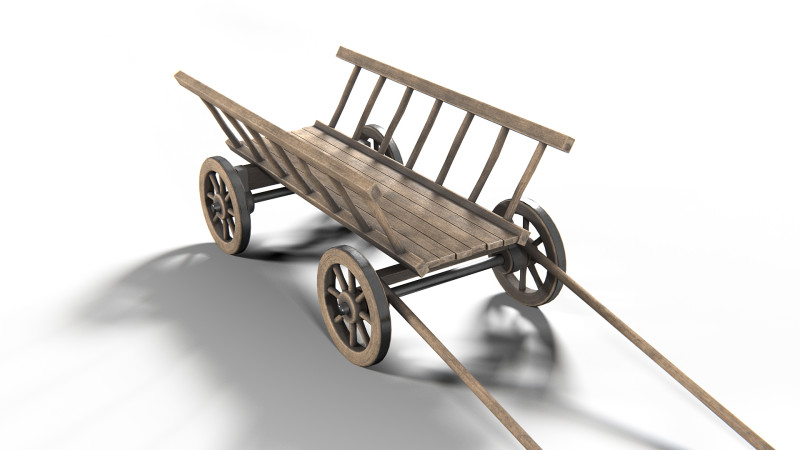 Dray 01 PBR 3D Model .c4d .max .obj .3ds .fbx .stl .blend 