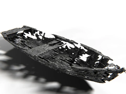 Wooden Broken Boat PBR 3D Model