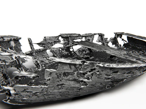 Wooden Broken Boat PBR 3D Model