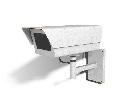 Generic Security Camera 02 PBR Model 3D