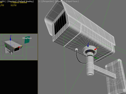 Generic Security Camera 02 PBR Model 3D