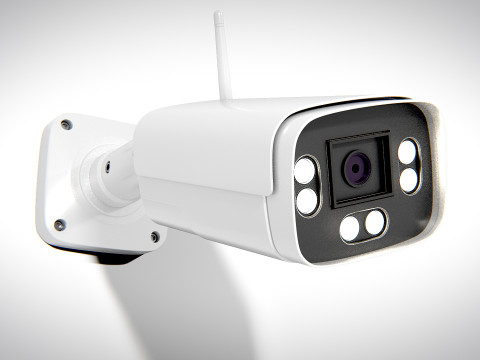 Generic Security Camera 03 PBR 3D Model