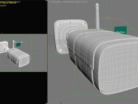 C&acirc;mera de Seguran&ccedil;a Gen&eacute;rica 03 PBR Modelo 3D