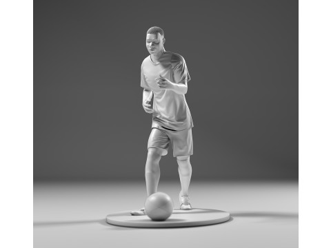 Footballer 05 Run 01 Stl 3D Baskı Modeli