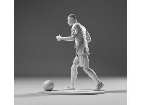 Footballer 05 Run 01 Stl 3D Baskı Modeli