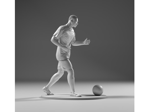 Footballer 05 Run 01 Stl 3D Baskı Modeli