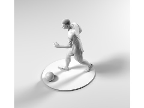 Footballer 05 Run 01 Stl 3D Baskı Modeli