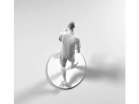 Footballer 05 Run 01 Stl 3D Baskı Modeli