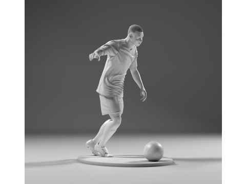 Footballer 05 Footstrike 01 Stl 3D 프린트 모델