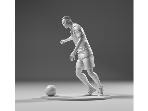 Footballer 05 Footstrike 01 Stl 3D 프린트 모델