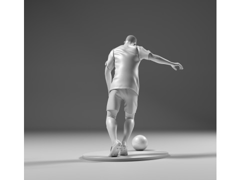 Footballer 05 Footstrike 01 Stl 3D 프린트 모델