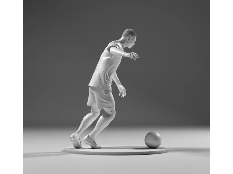 Footballer 05 Footstrike 01 Stl 3D Print Model