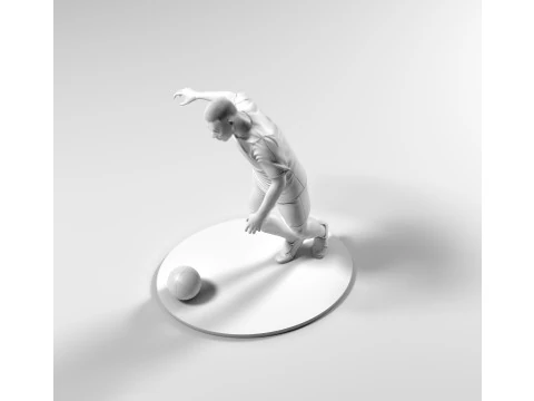Footballer 05 Footstrike 01 Stl 3D Print Model