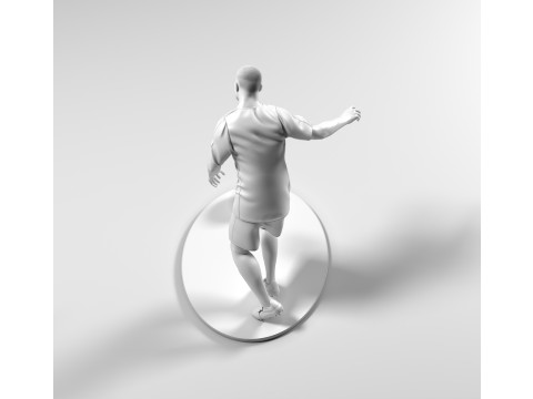 Footballer 05 Footstrike 01 Stl 3D 프린트 모델